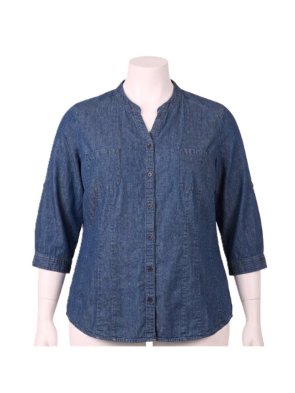 ST. JOHN'S BAY Denim Chambray Shirt. Plus Size 3X